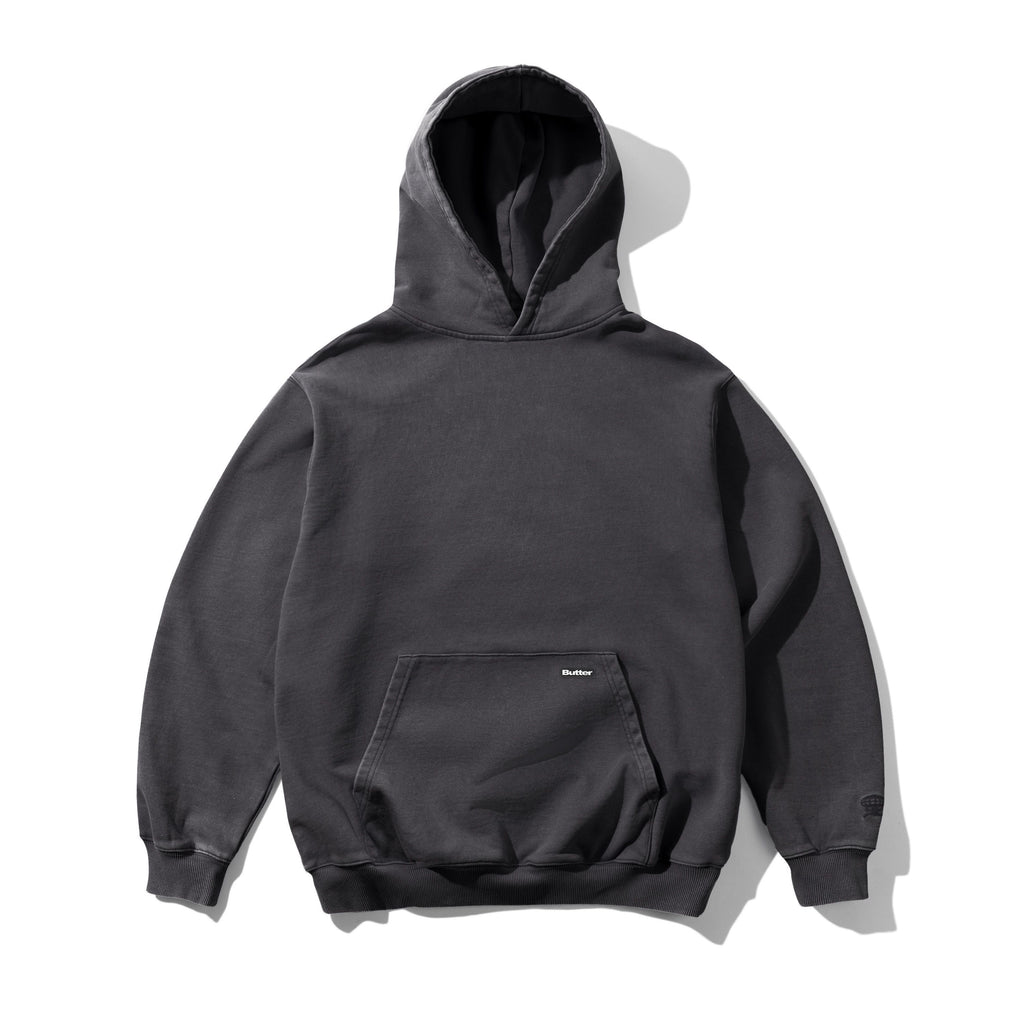 Basic Pullover Hood Washed Black