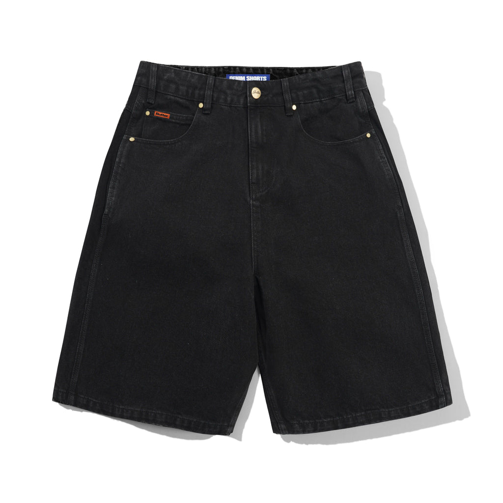 Baggy Denim Shorts Flat Black