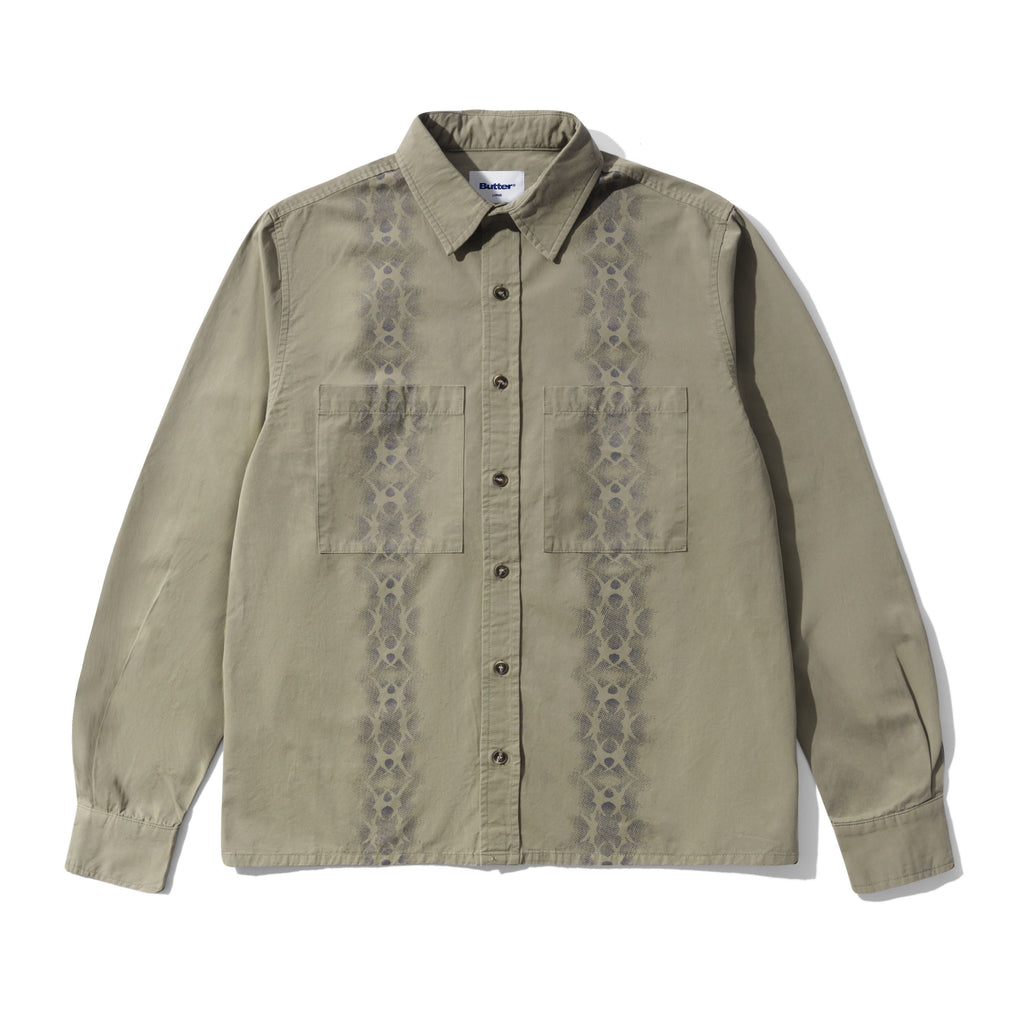 Fade Button Up Shirt Washed Fatigue