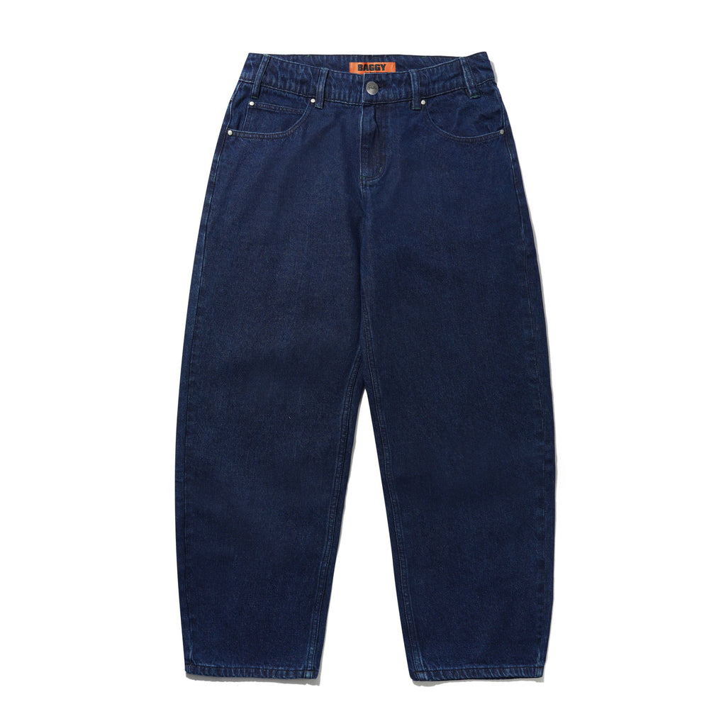 Drummer Baggy Denim Jeans Raw Dark Indigo
