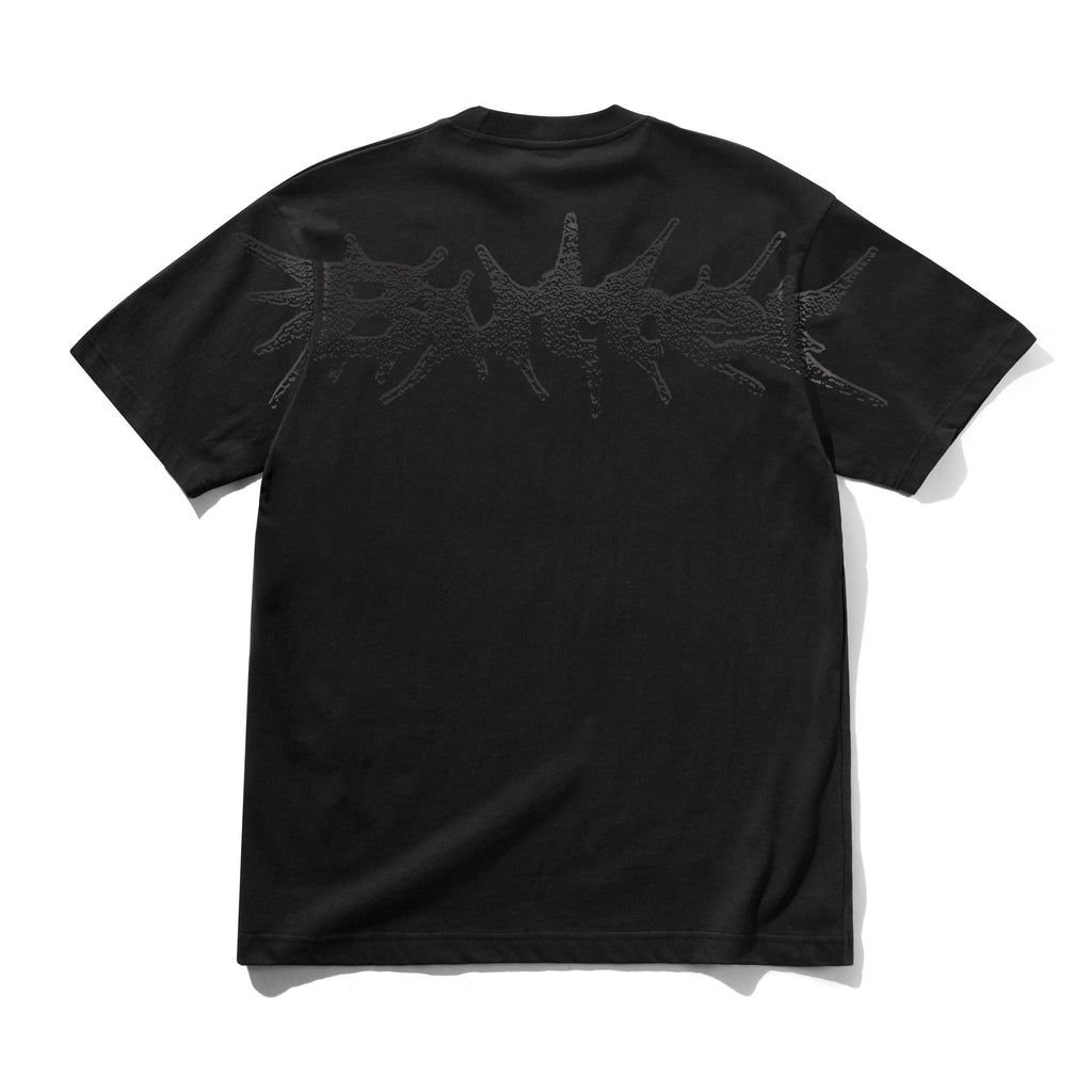 Nail Shoulder Print Tee Black
