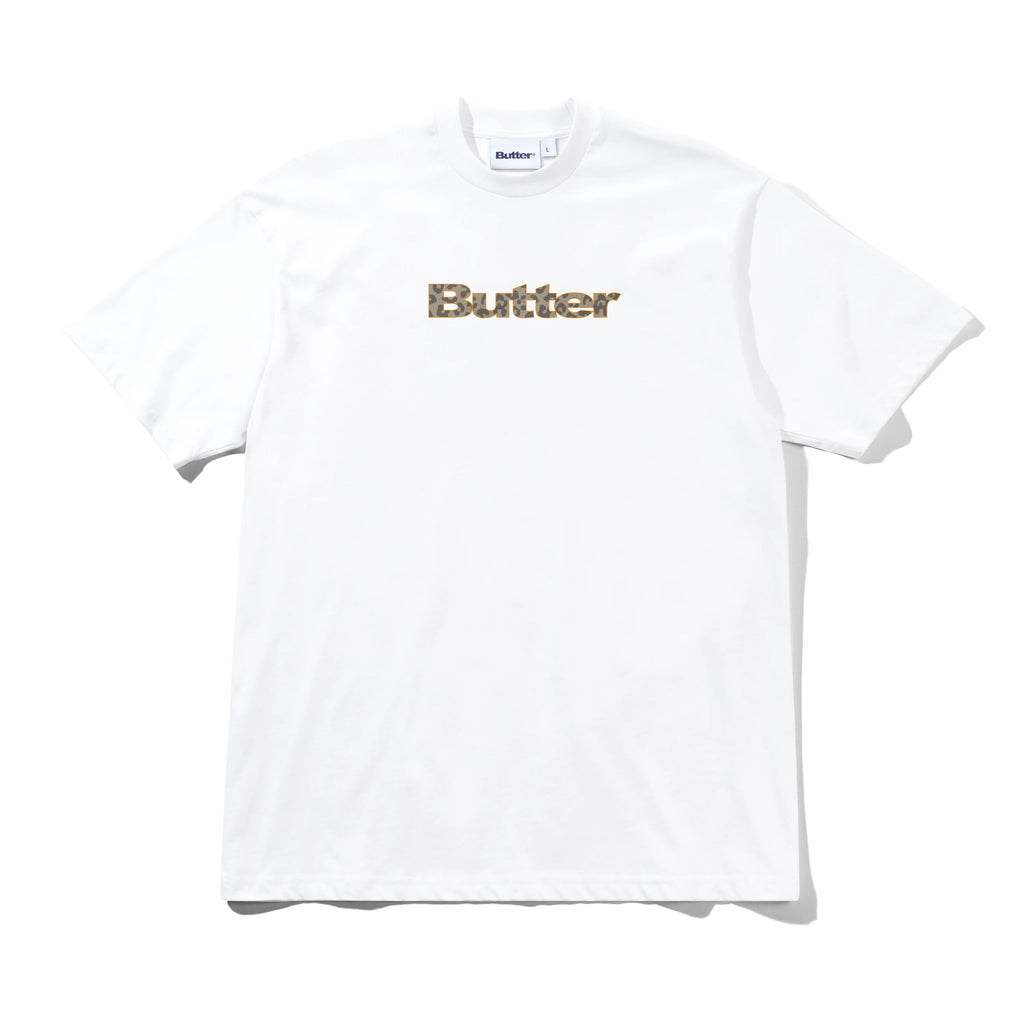 Leopard Print Logo Tee White