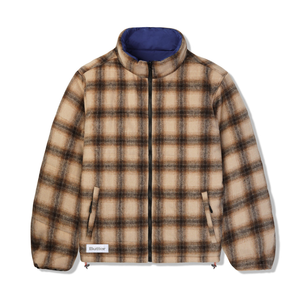 Reversible Plaid Puffer Jacket