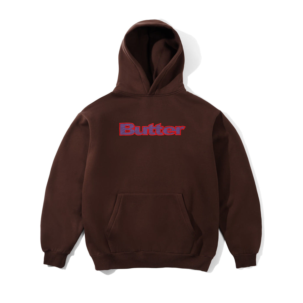 Ripstop Logo Applique Pullover Hood Dark Brown