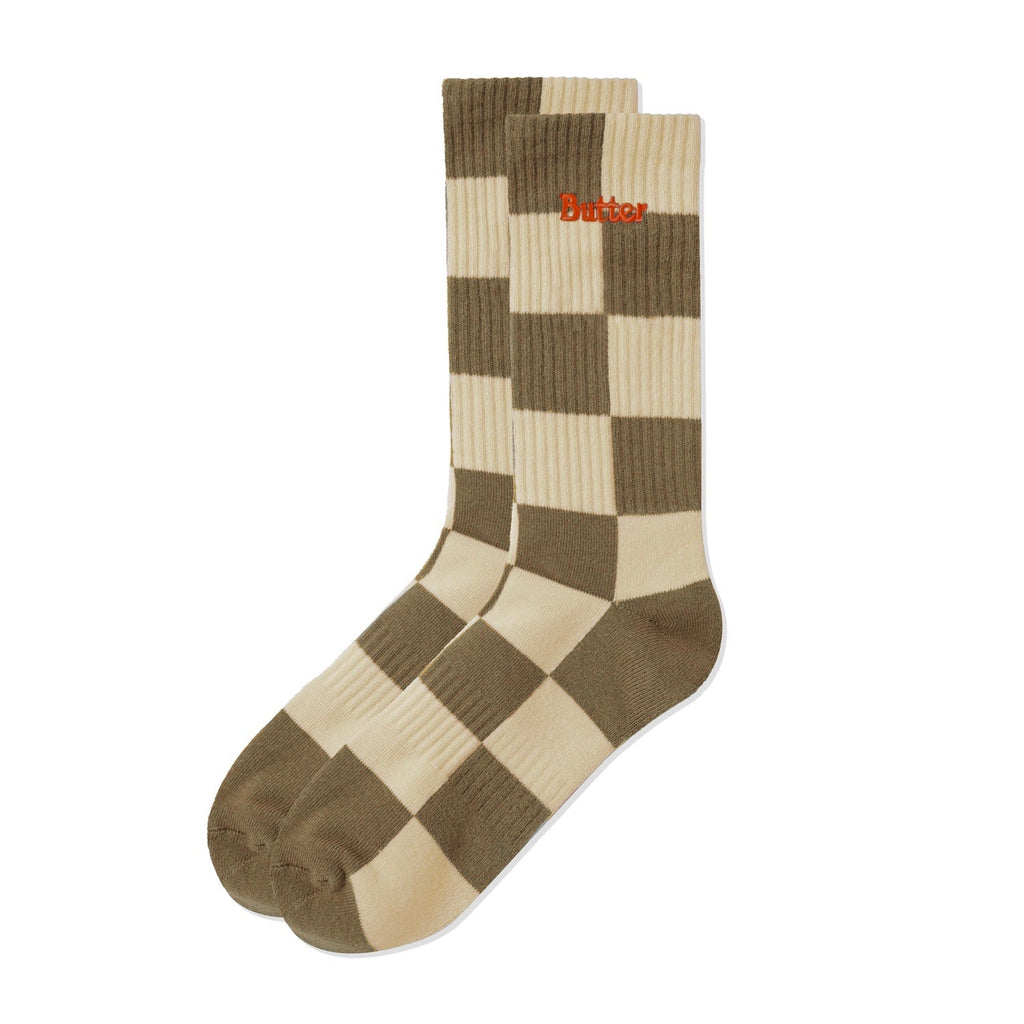 Tonal Checkered Socks