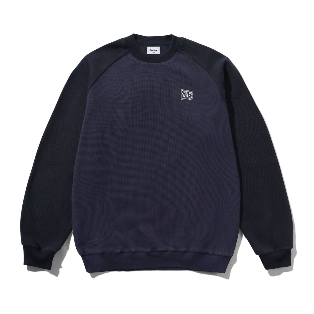 Sketch Waffle Crewneck Slate_Navy