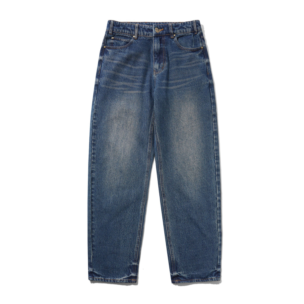 Straight Leg Denim Jeans Vintage Indigo Wash