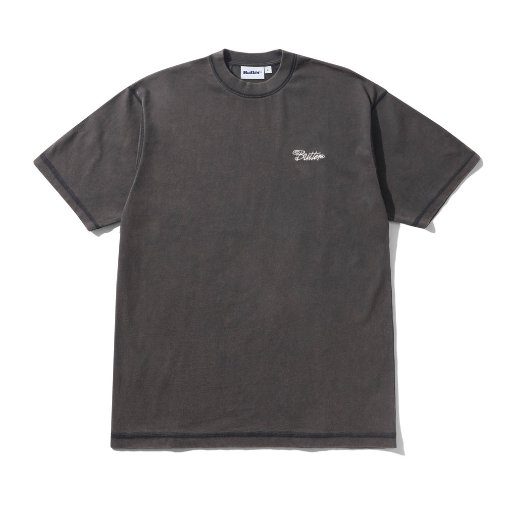 Jive Overlock Stitch Tee Distressed Black