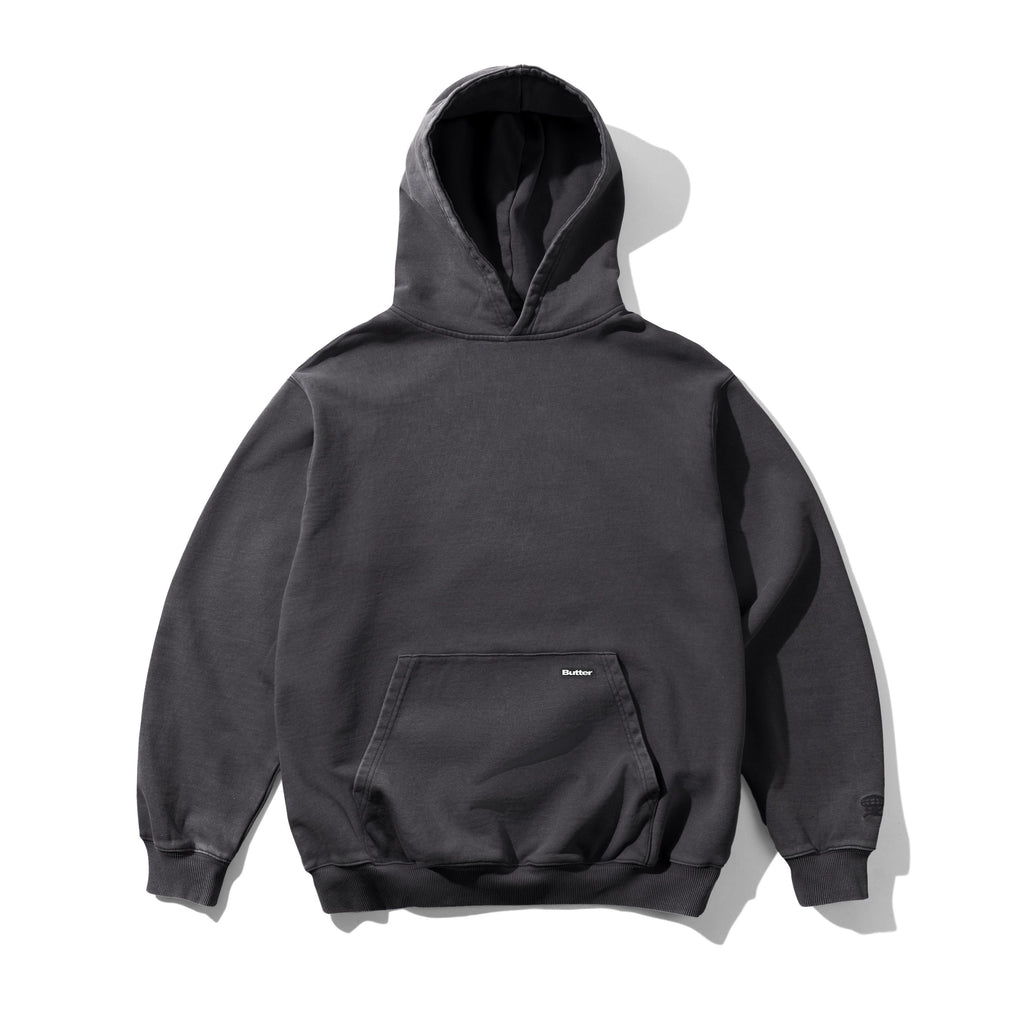 Basic Pullover Hood Washed Black