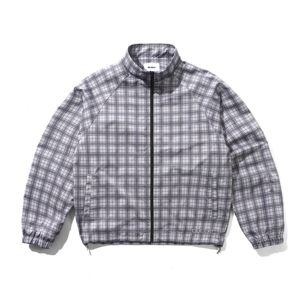 Plaid Nylon Jacket Grey