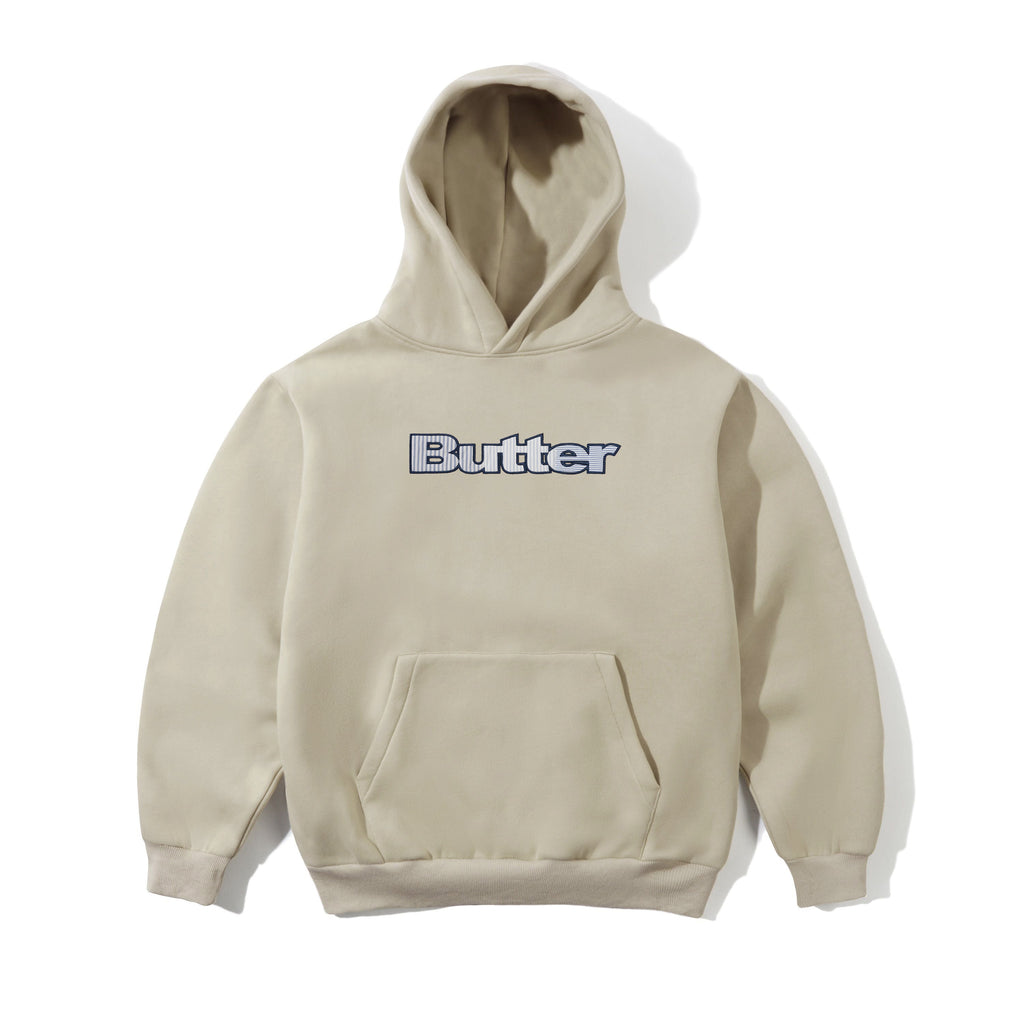 Stripe Logo Applique Pullover Hood Oat