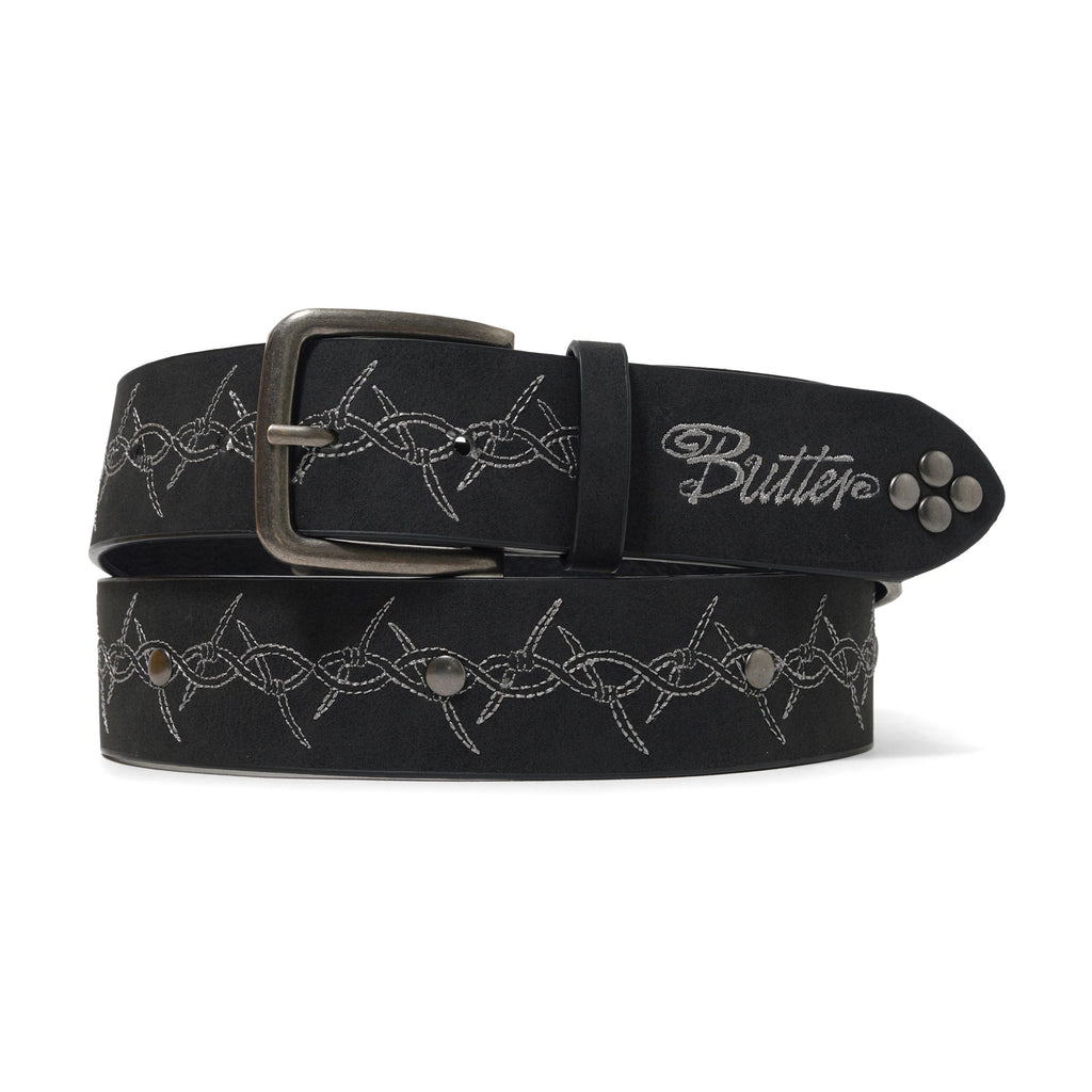 Barbed Wire Studded Belt Black