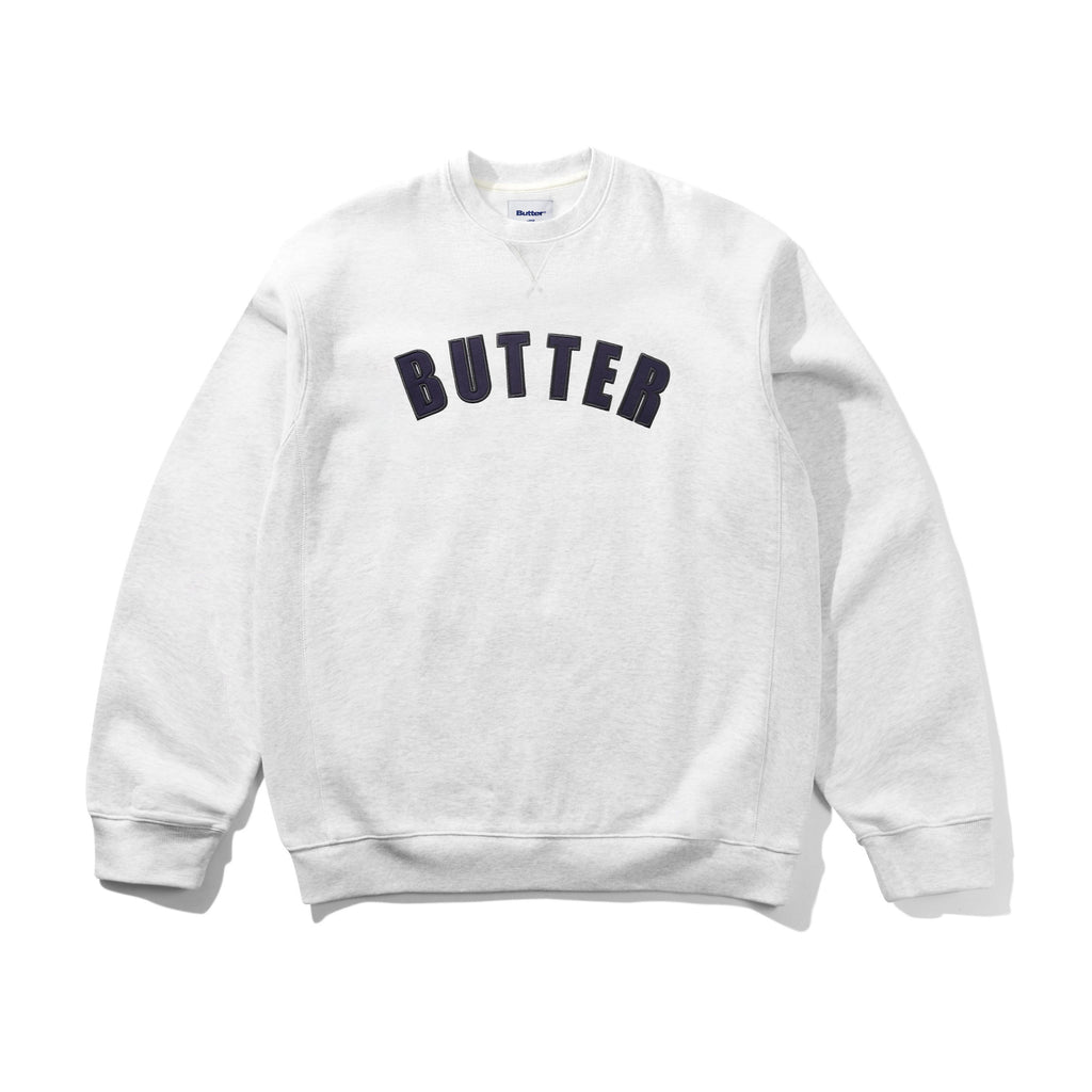 Arc Applique Heavy-Weight Crewneck Ash Grey