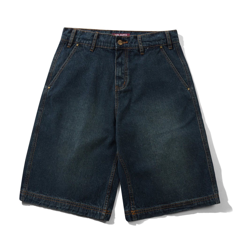 Work Shorts Streaky Navy Wash