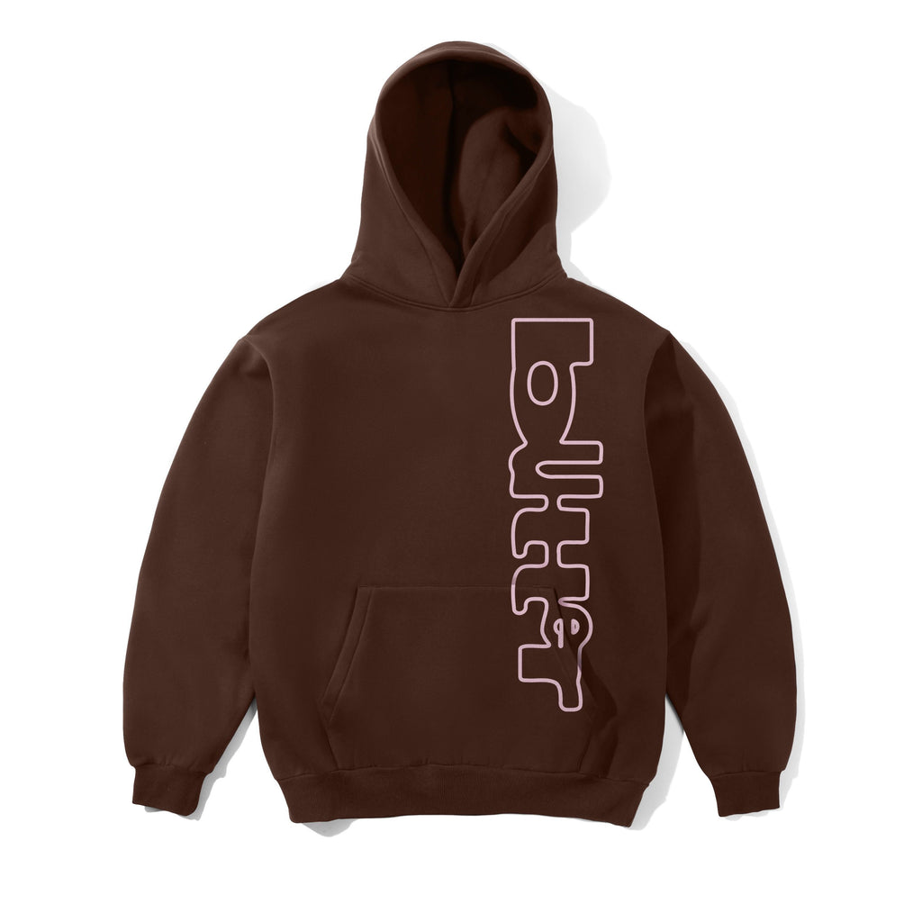 Warped Pullover Hood Dark Brown