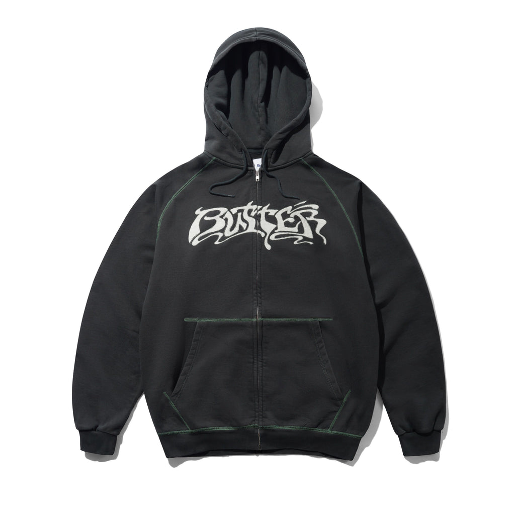 Drummer Zip-Thru Hood Washed Black