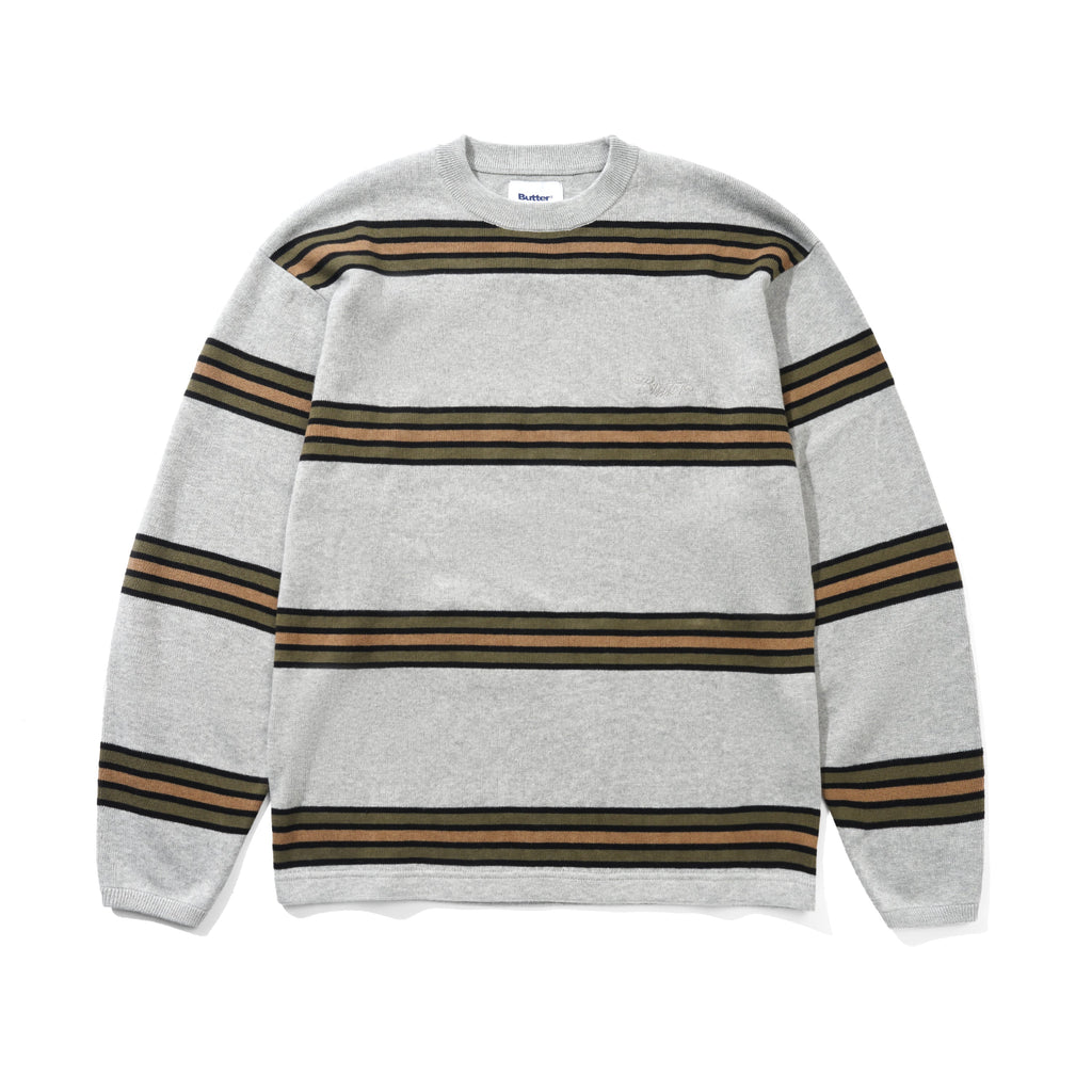 Stripe Knit Sweater Grey
