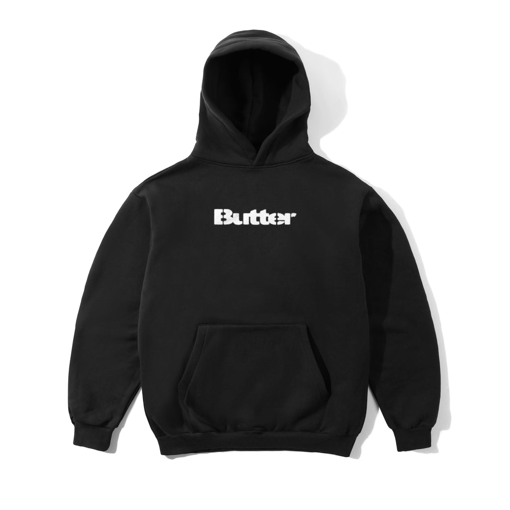 Stencil Logo Pullover Hood Black