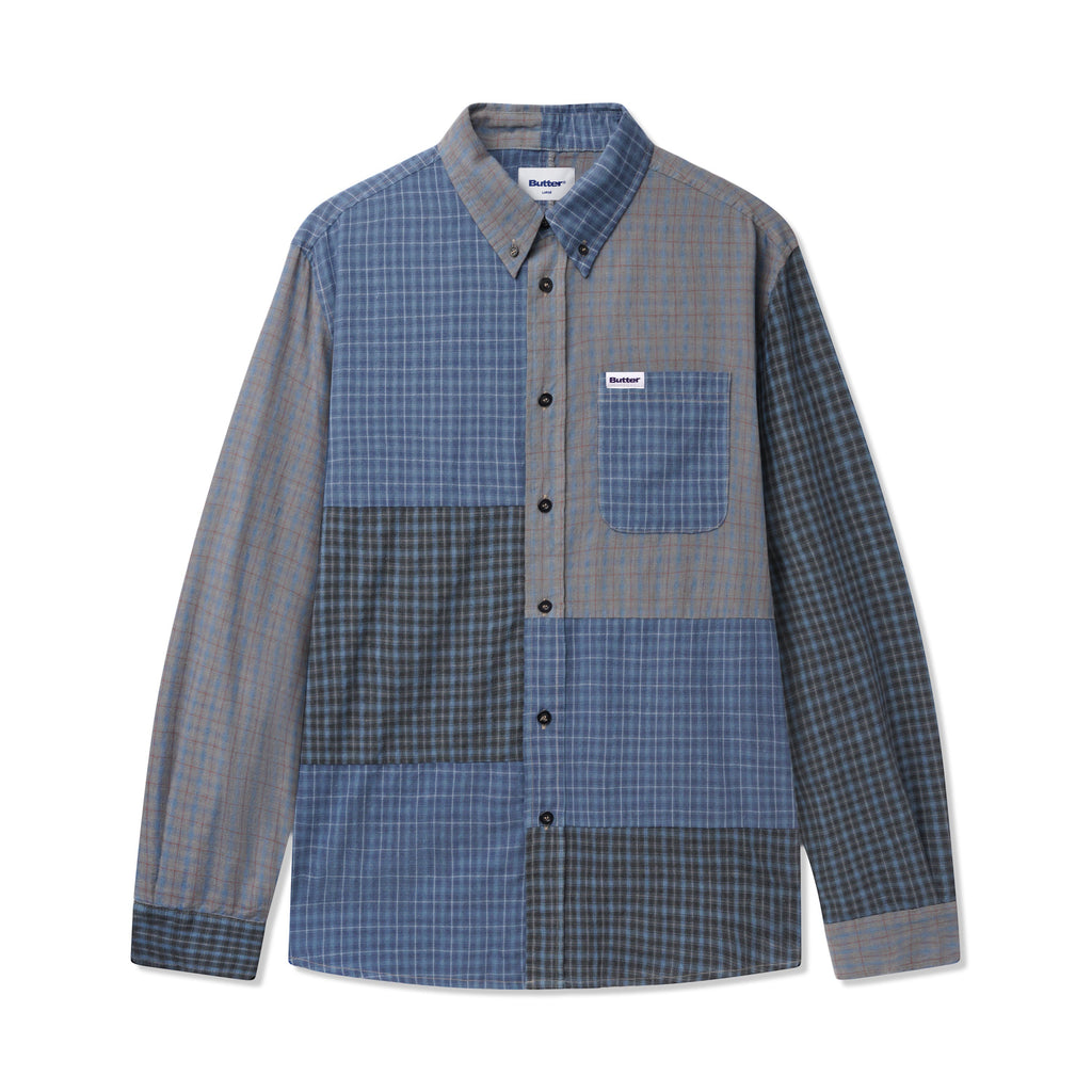 Patchwork Plaid LS Shirt