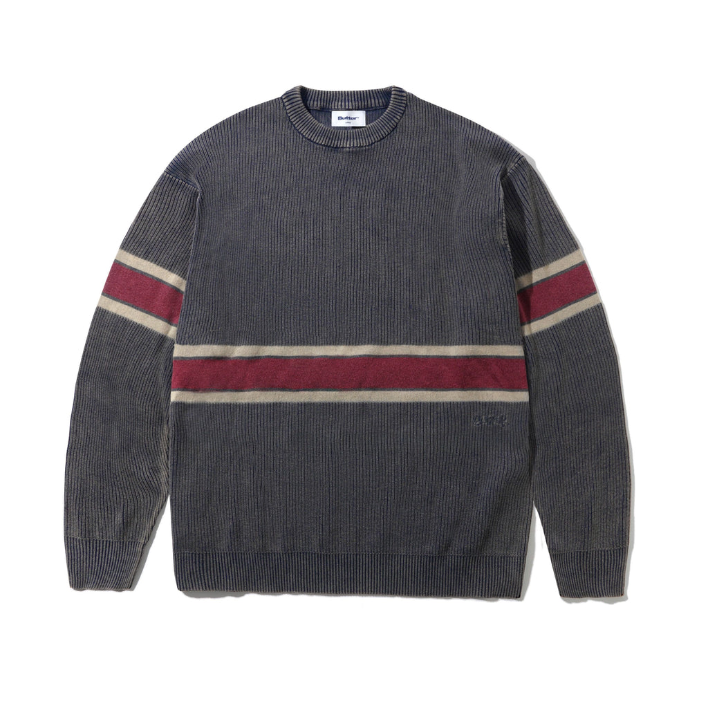 Break Knit Sweater Washed Navy