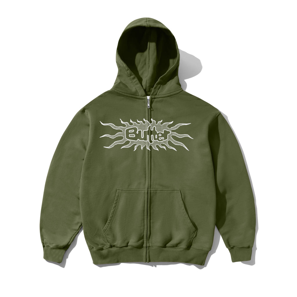 Solar Zip-Thru Hood Army