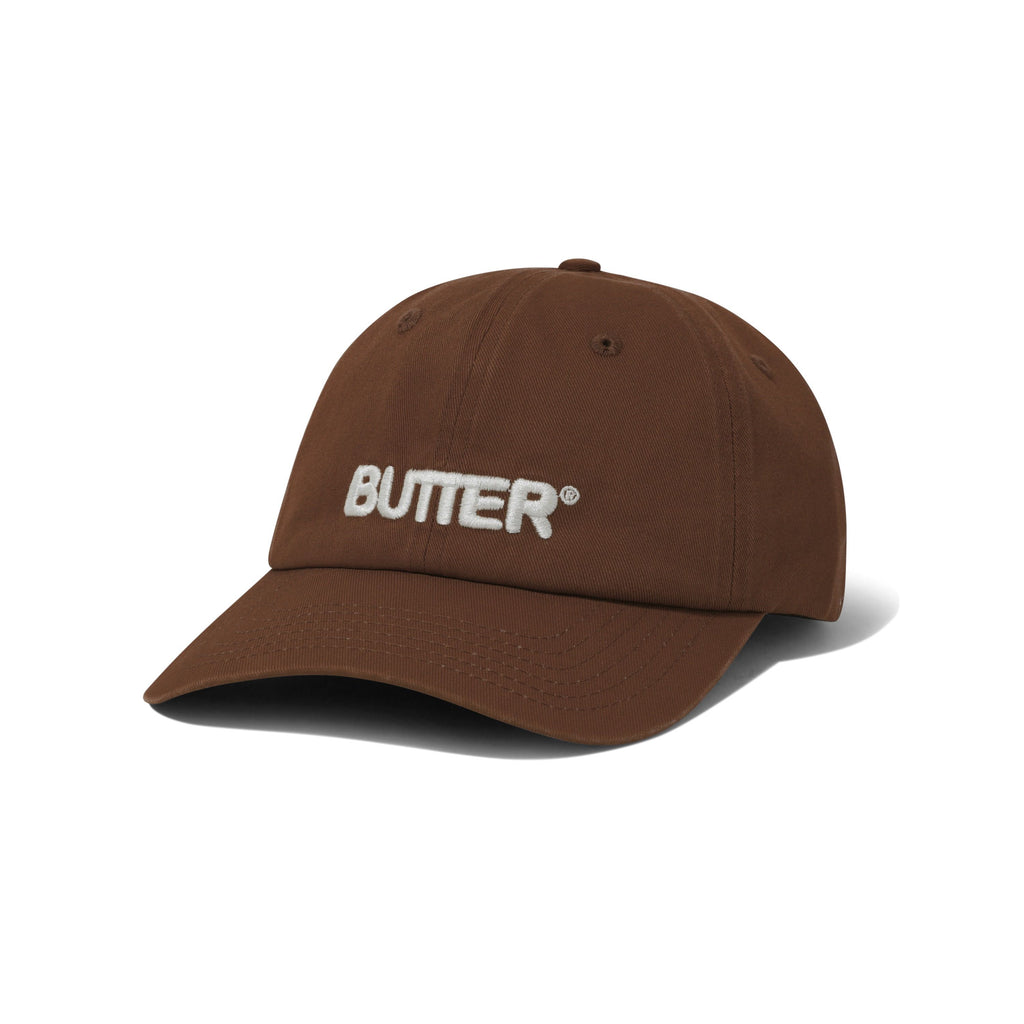 Rounded Logo 6 Panel Cap Washed Brown