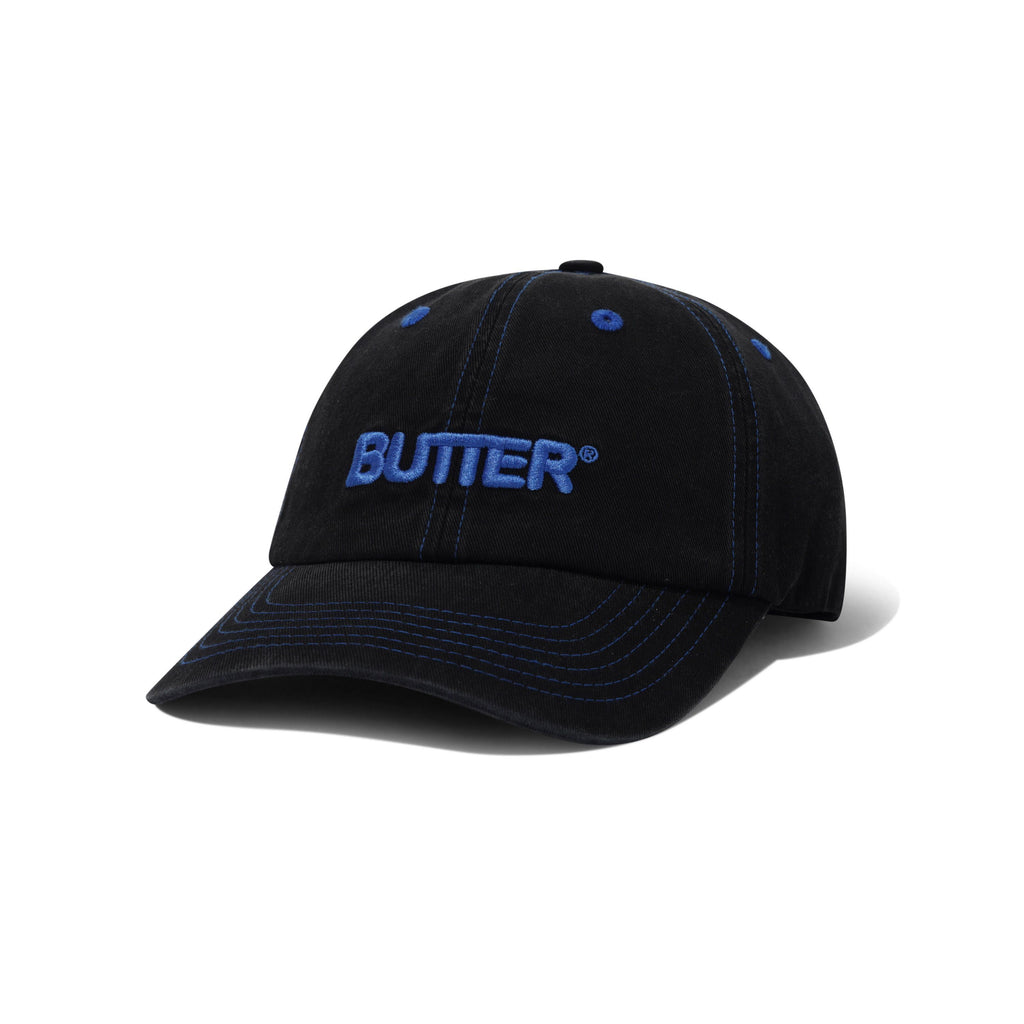 Rounded Logo 6 Panel Washed Black
