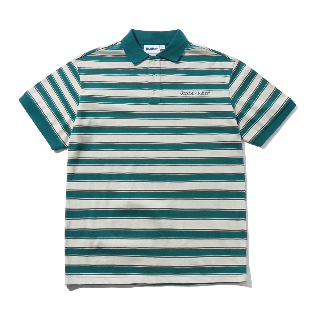 Witness Stripe Polo Grey_Teal