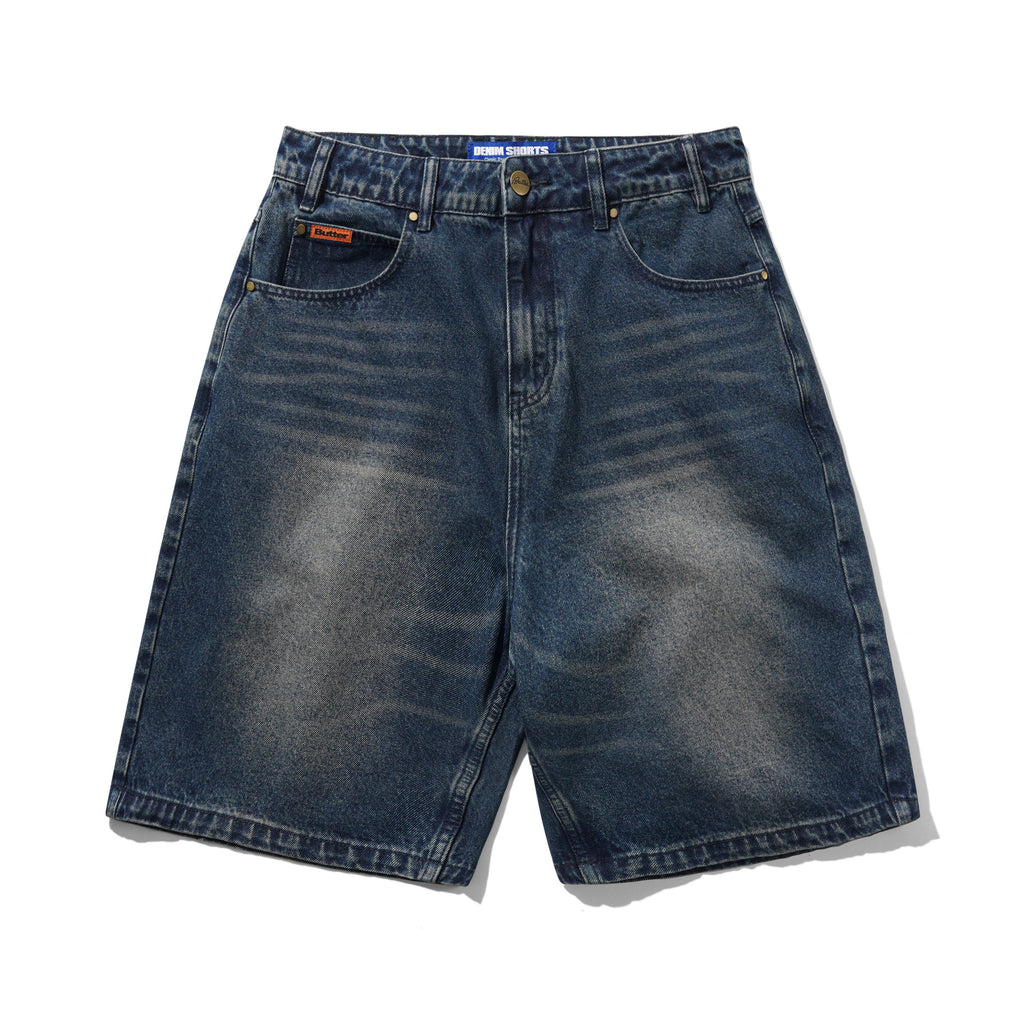 Baggy Denim Shorts Vintage Indigo Wash