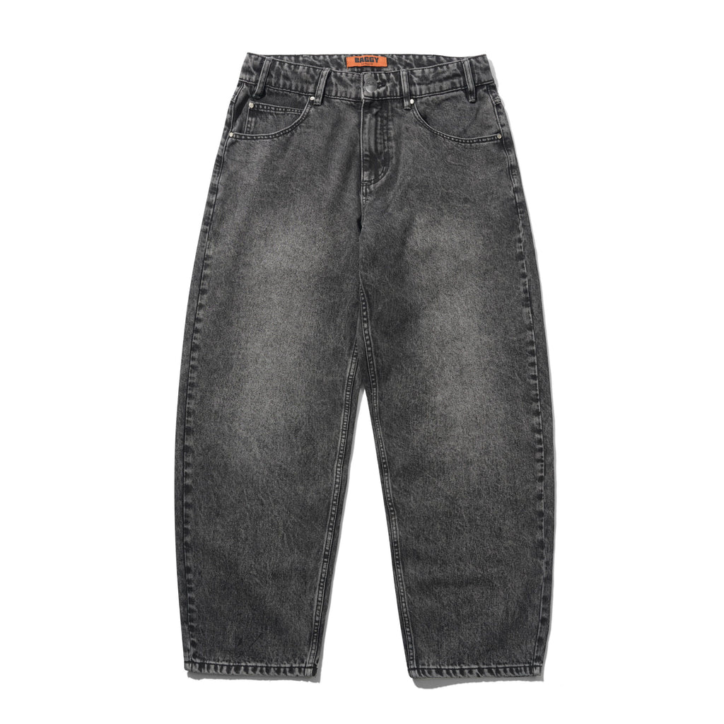 Drummer Baggy Denim Jeans Streaky Black