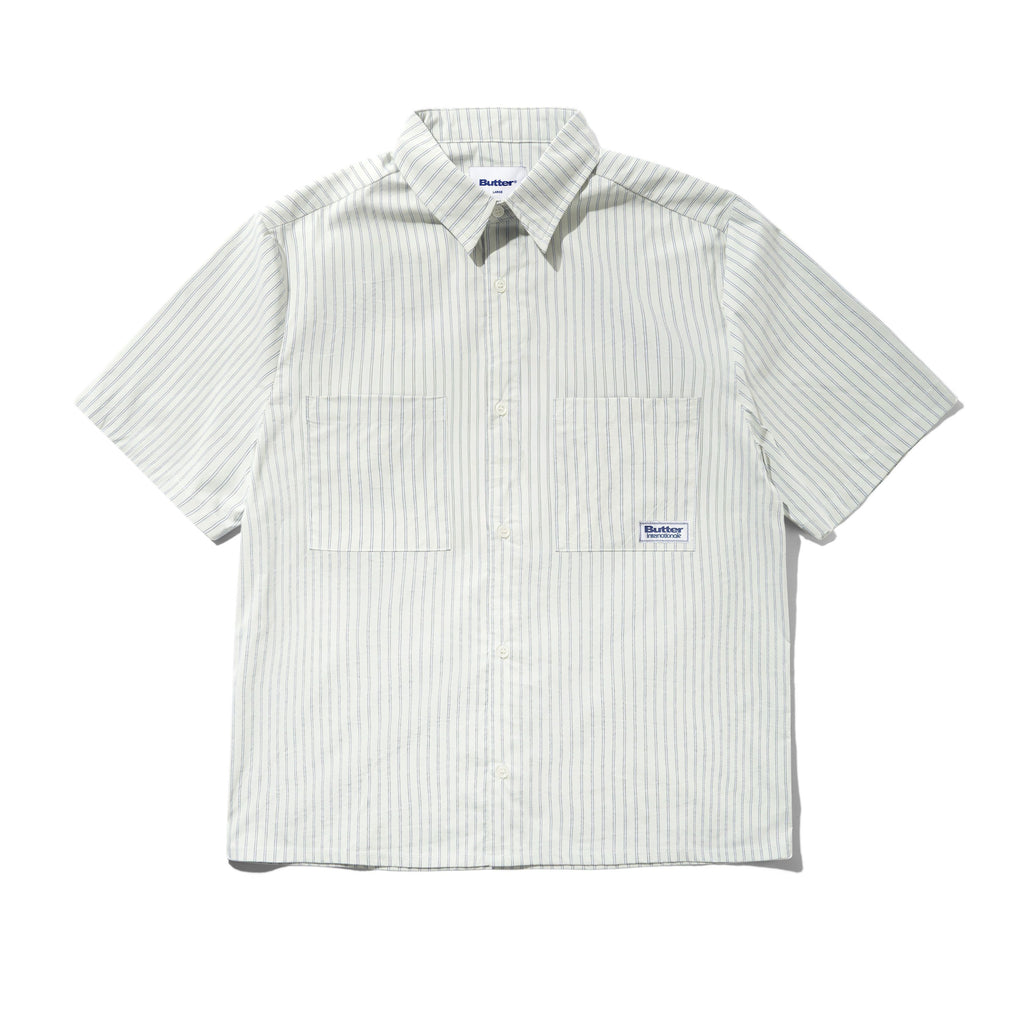 Vertical Stripe S_S Shirt Dull Mint