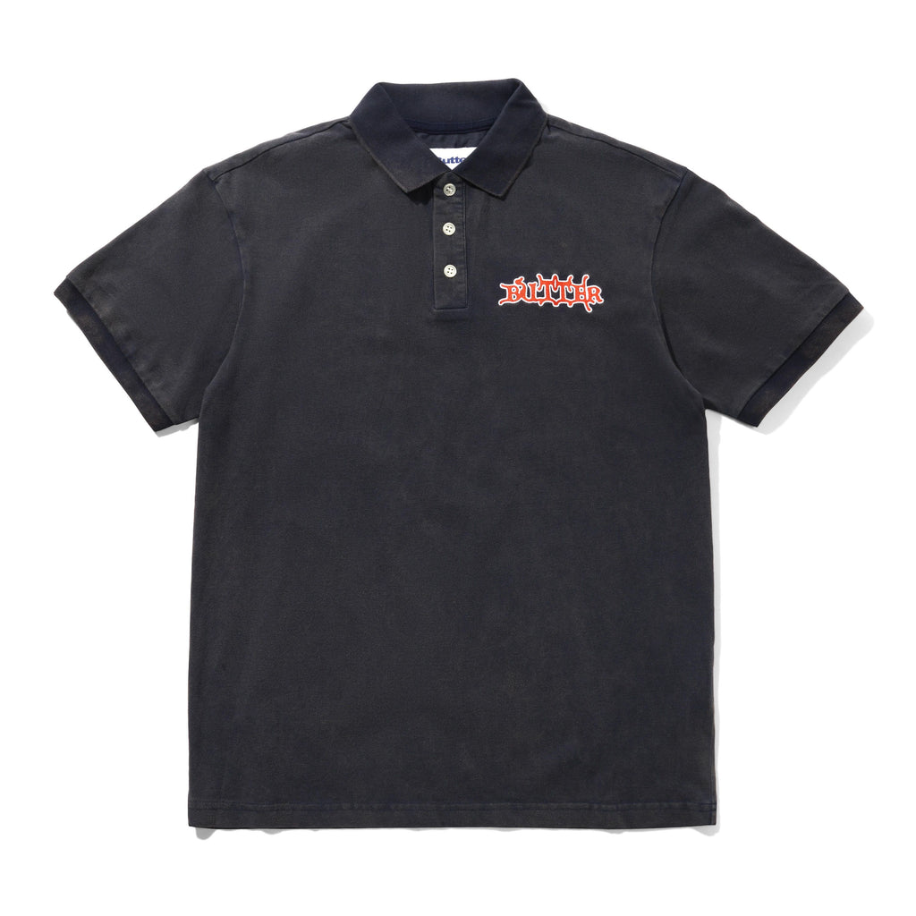 Serif Polo Shirt Washed Navy