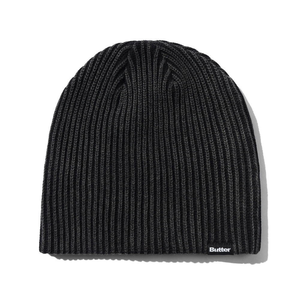 Ribbed Skully Beanie Washed Black