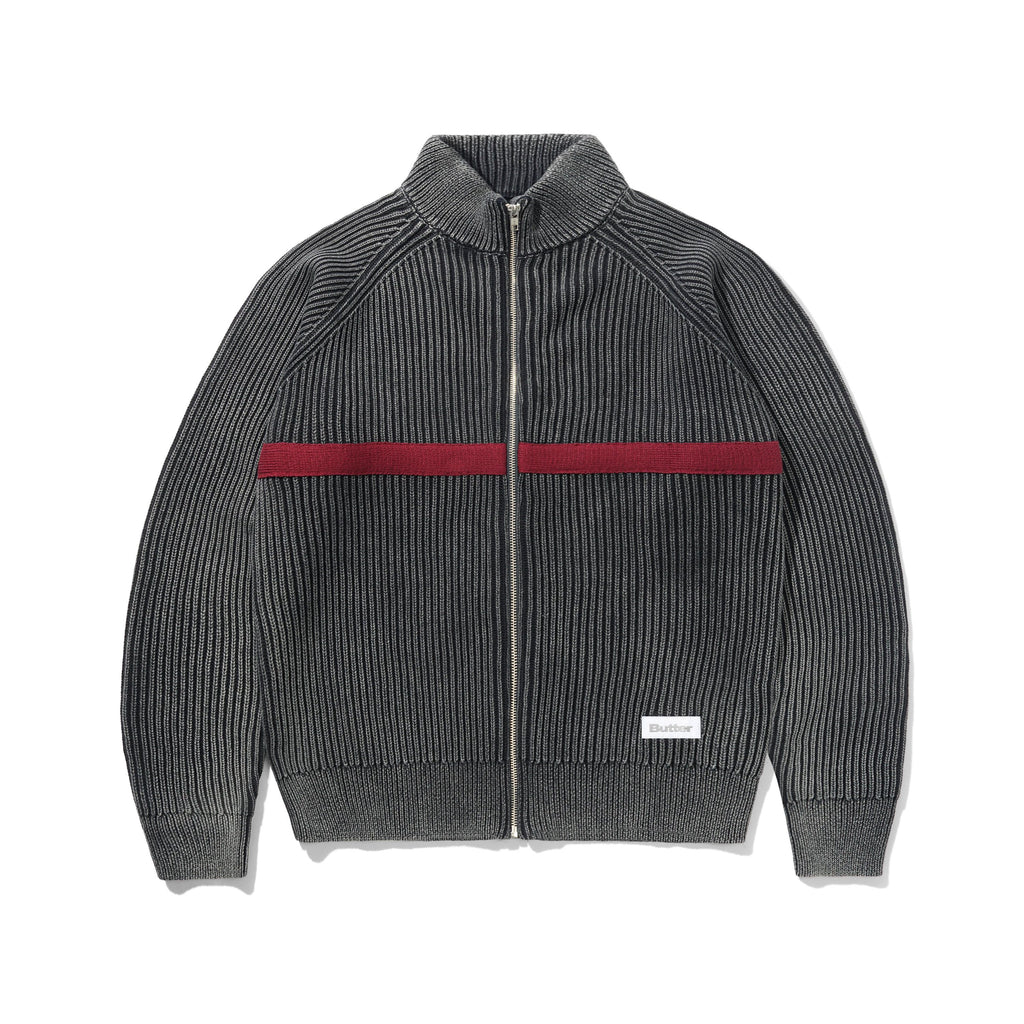 Bleach Zip Thru Knit Navy
