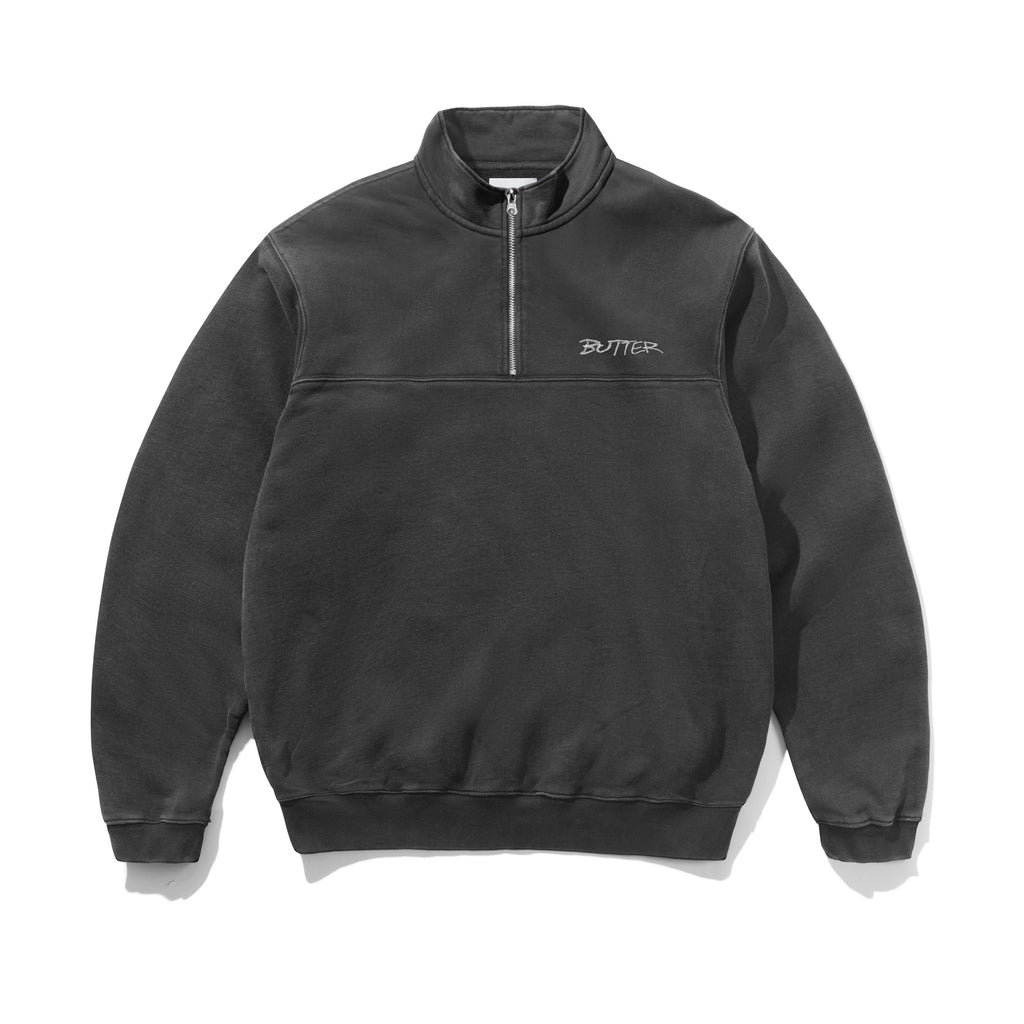 Panel 1_4 Zip Sweater Washed Black