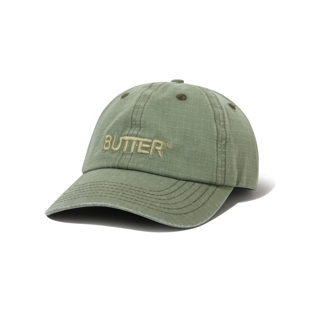 Ripstop Rounded Logo 6 Panel Army