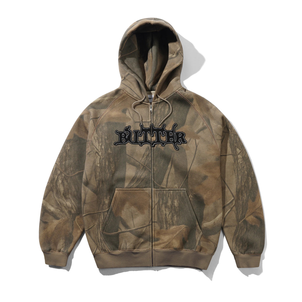 Serif Zip-Thru Hood Forest Camo