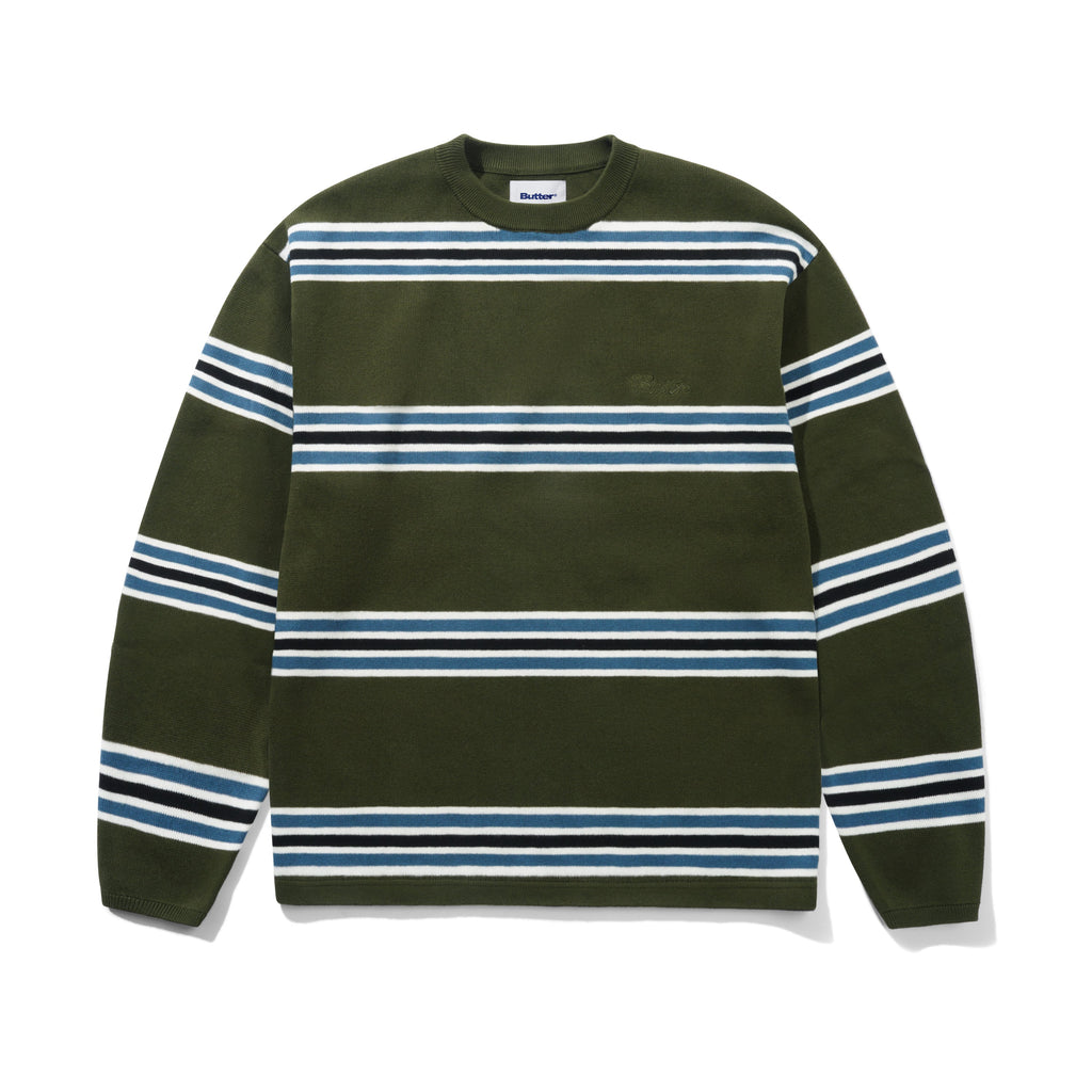 Stripe Knit Sweater Army
