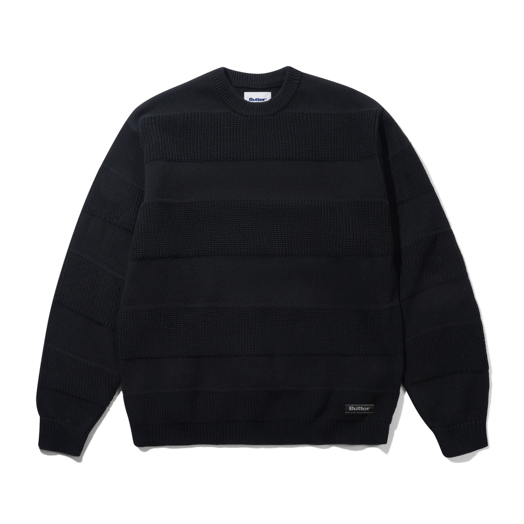 Stripe Knit Sweater Black