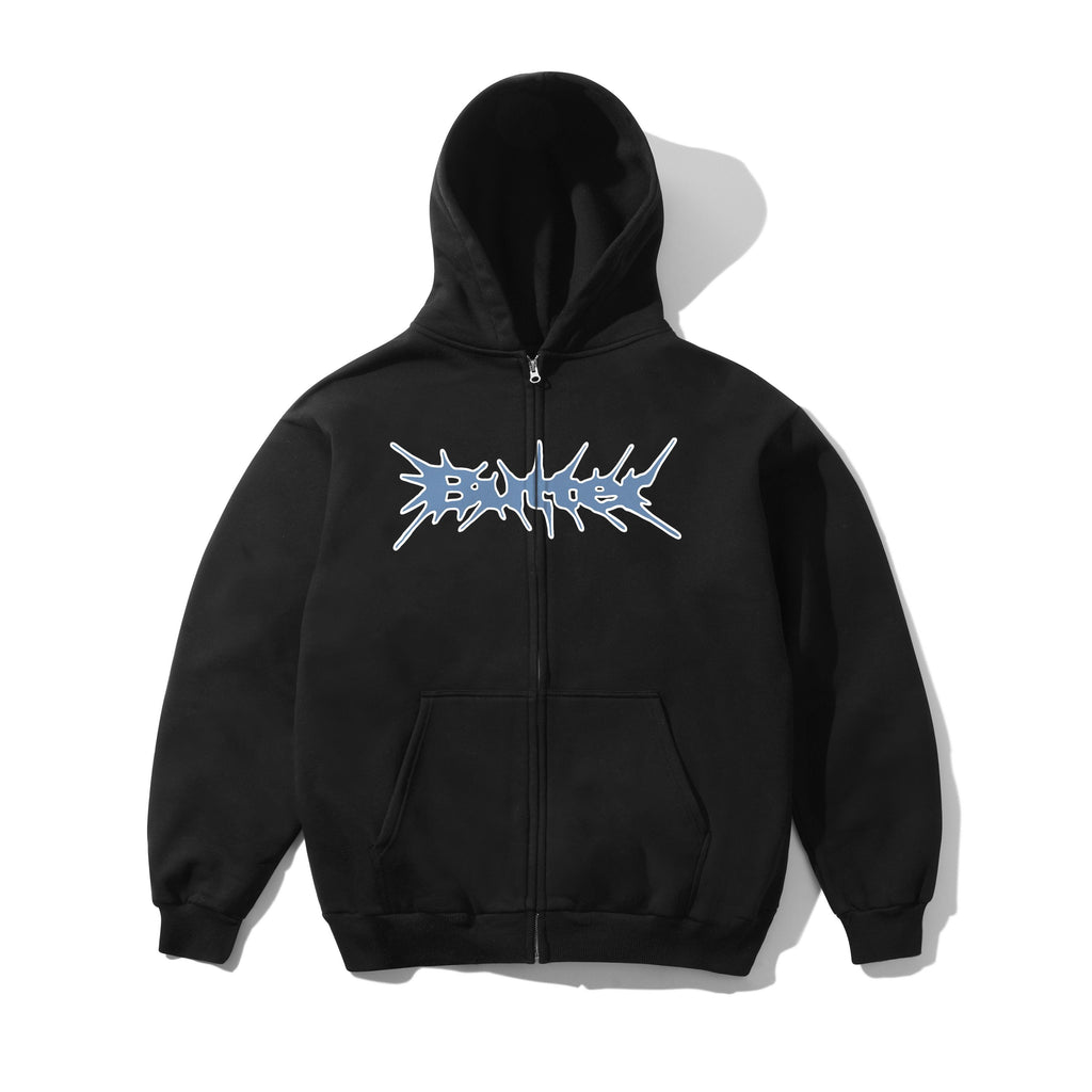 Nail Logo Zip-Thru Hood Black