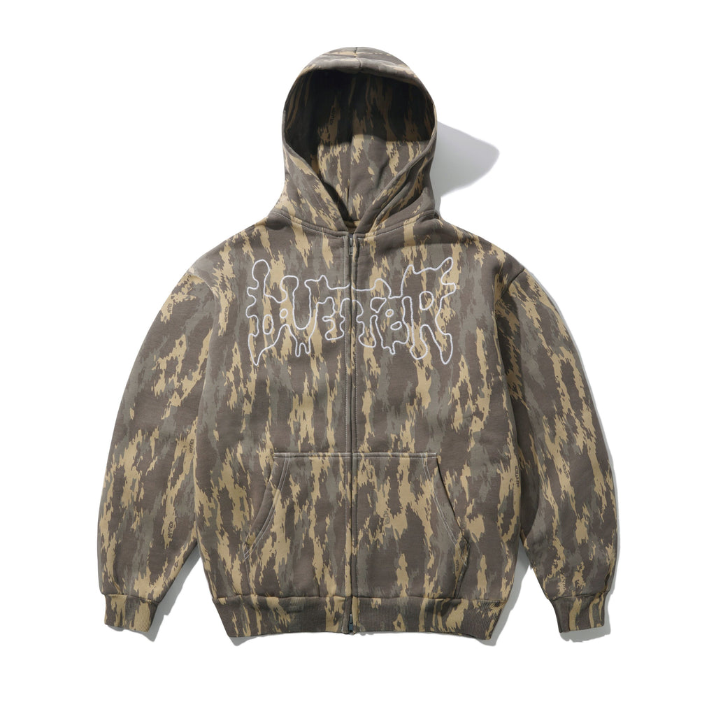 Blotch Zip Thru Hood