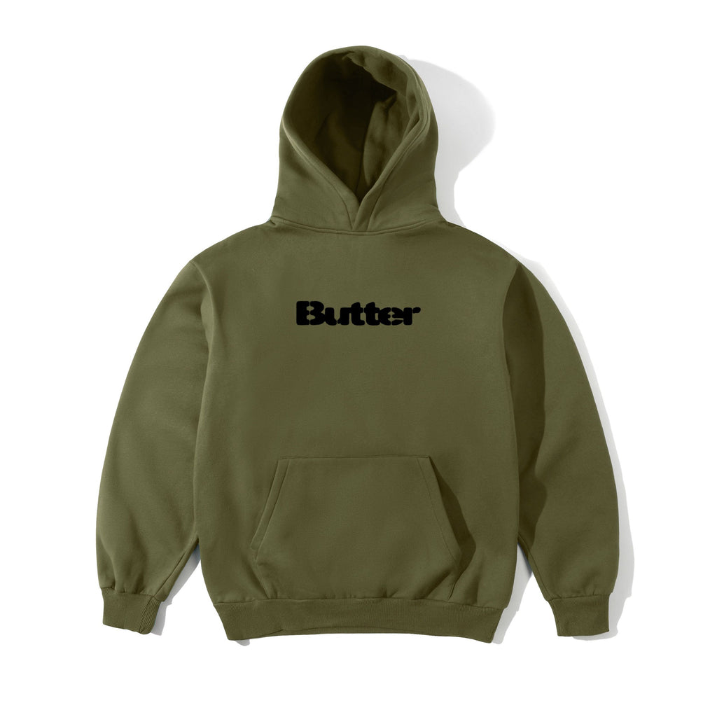 Stencil Logo Pullover Hood Army