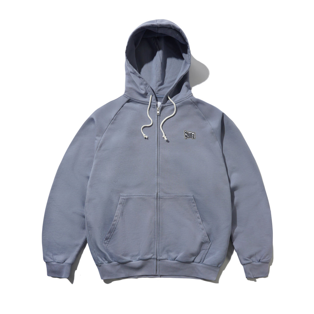 Sketch Zip-Thru Hood Washed Ocean