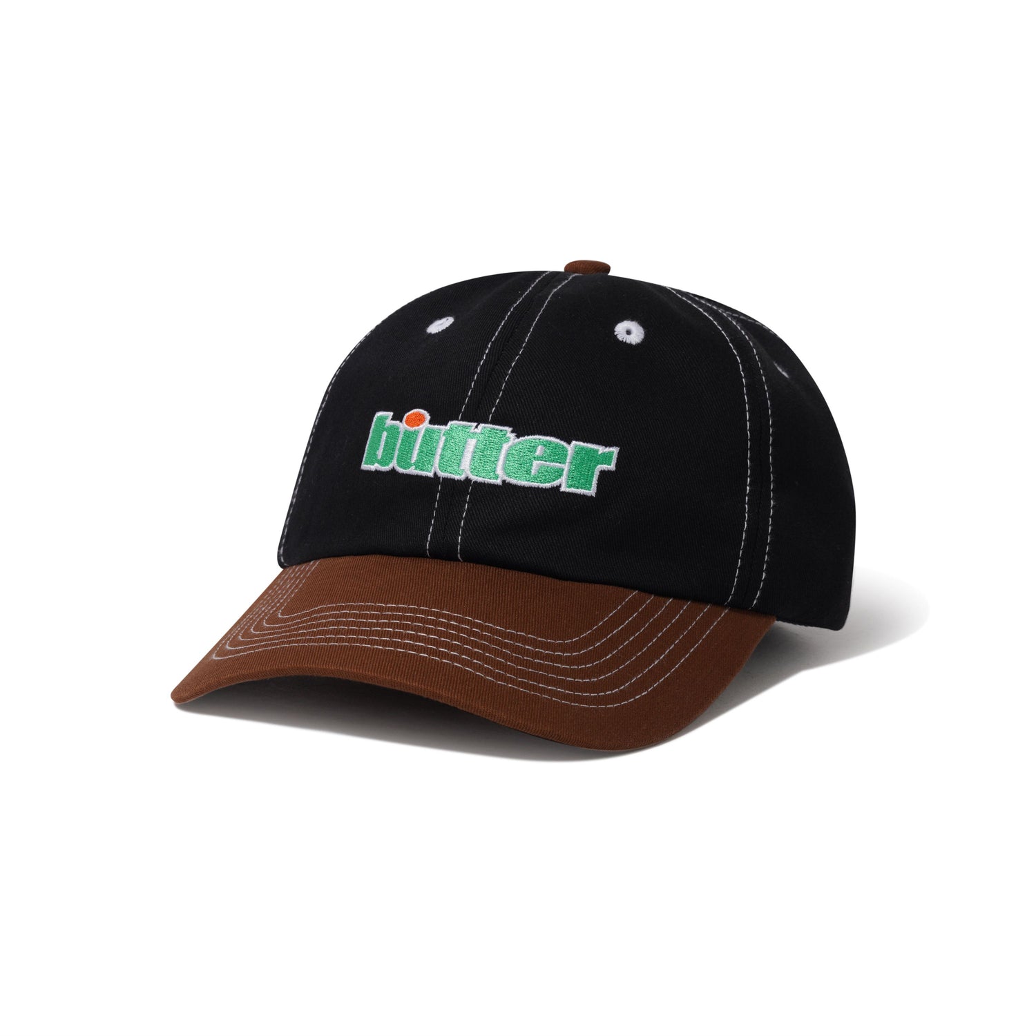 Ace 6 Panel Cap, Black / Brown