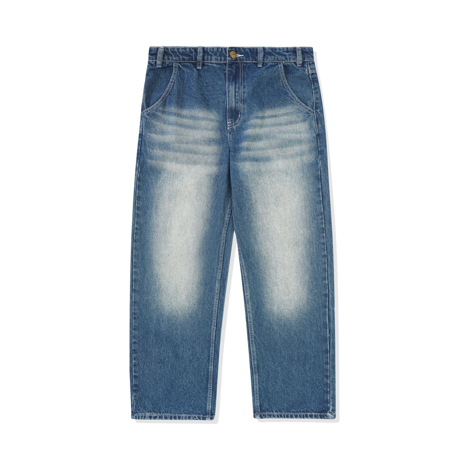 Alpine Denim Jeans, Distressed Faded Blue