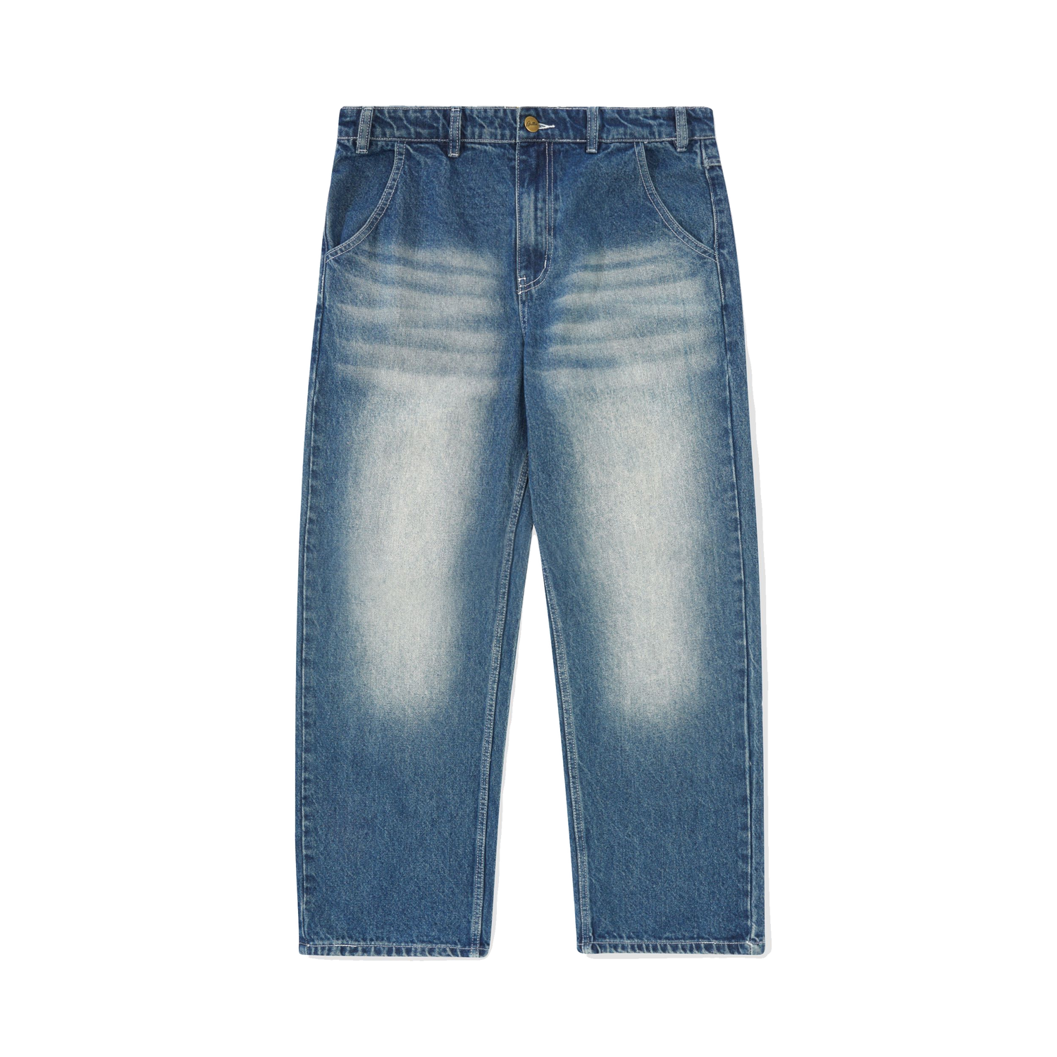 Alpine Denim Jeans, Distressed Faded Blue
