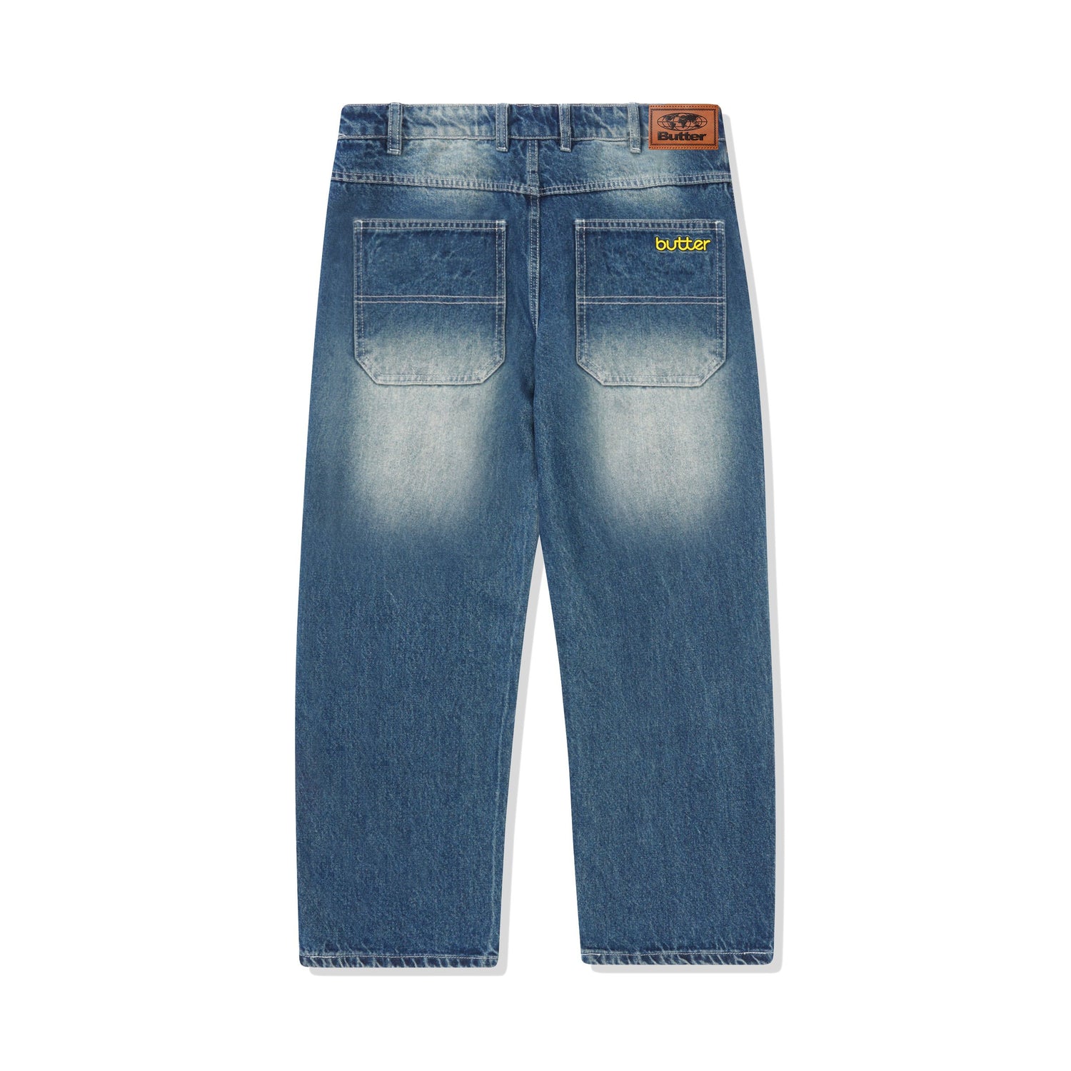 Alpine Denim Jeans, Distressed Faded Blue