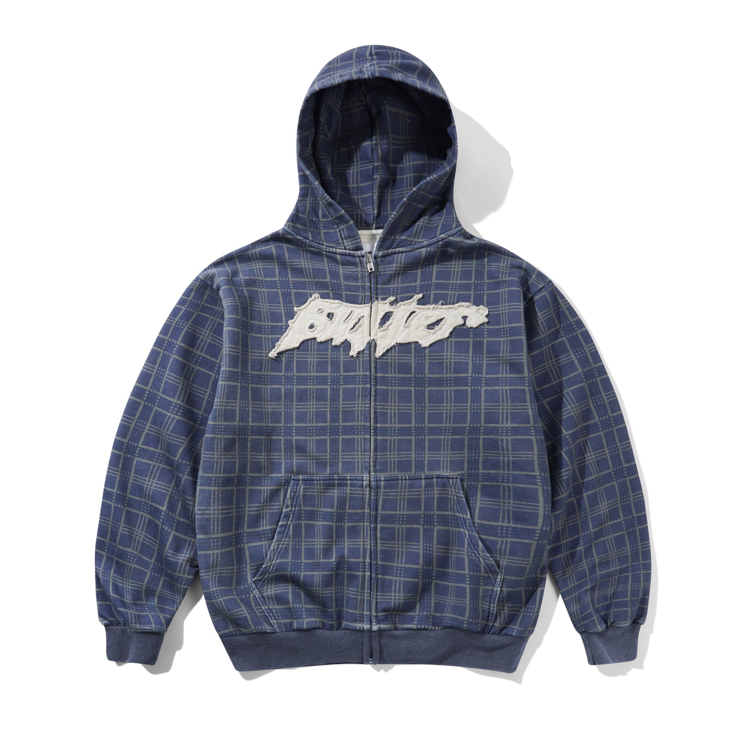 Amplify Zip-Thru Hood, Washed Navy Plaid