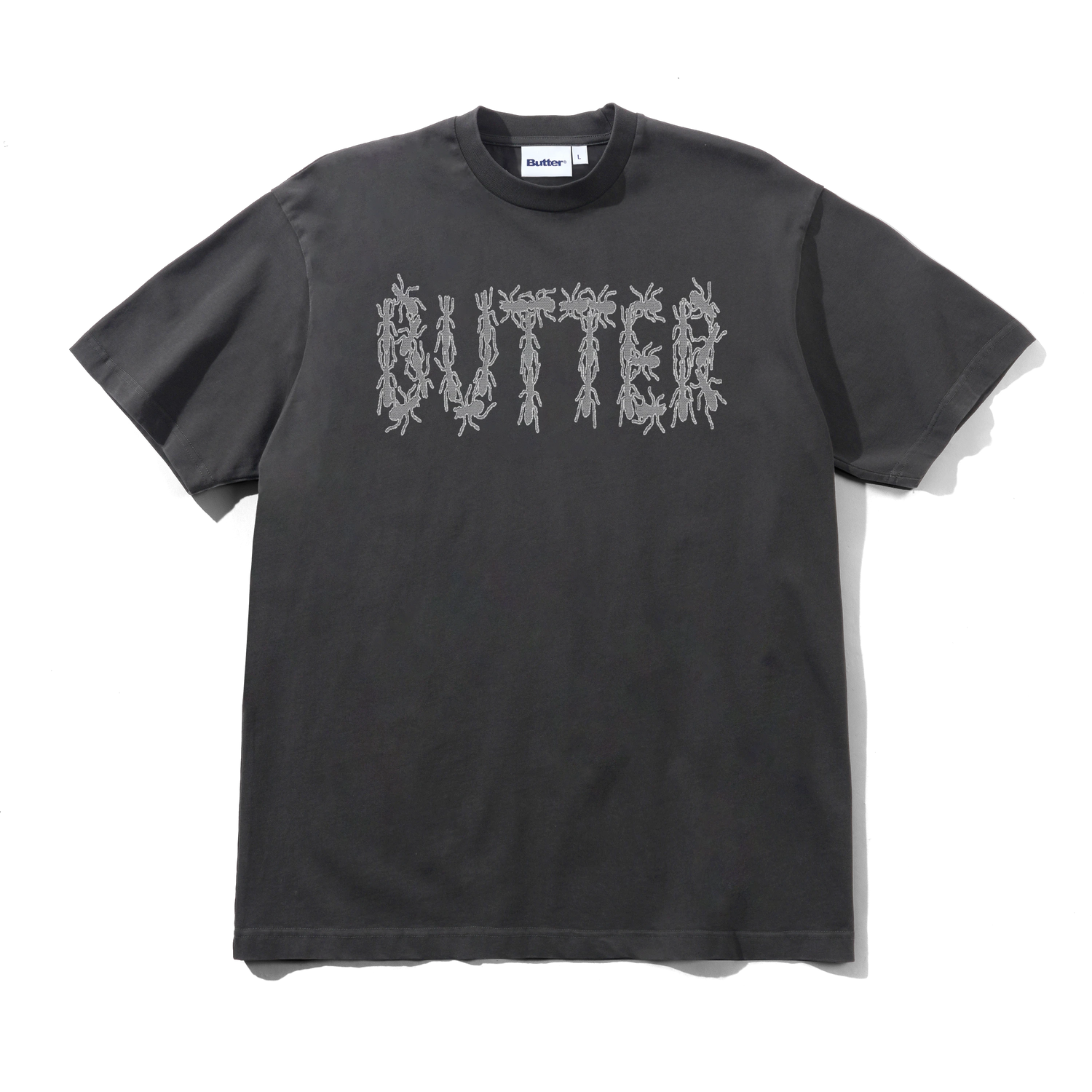 Ants Tee, Washed Black