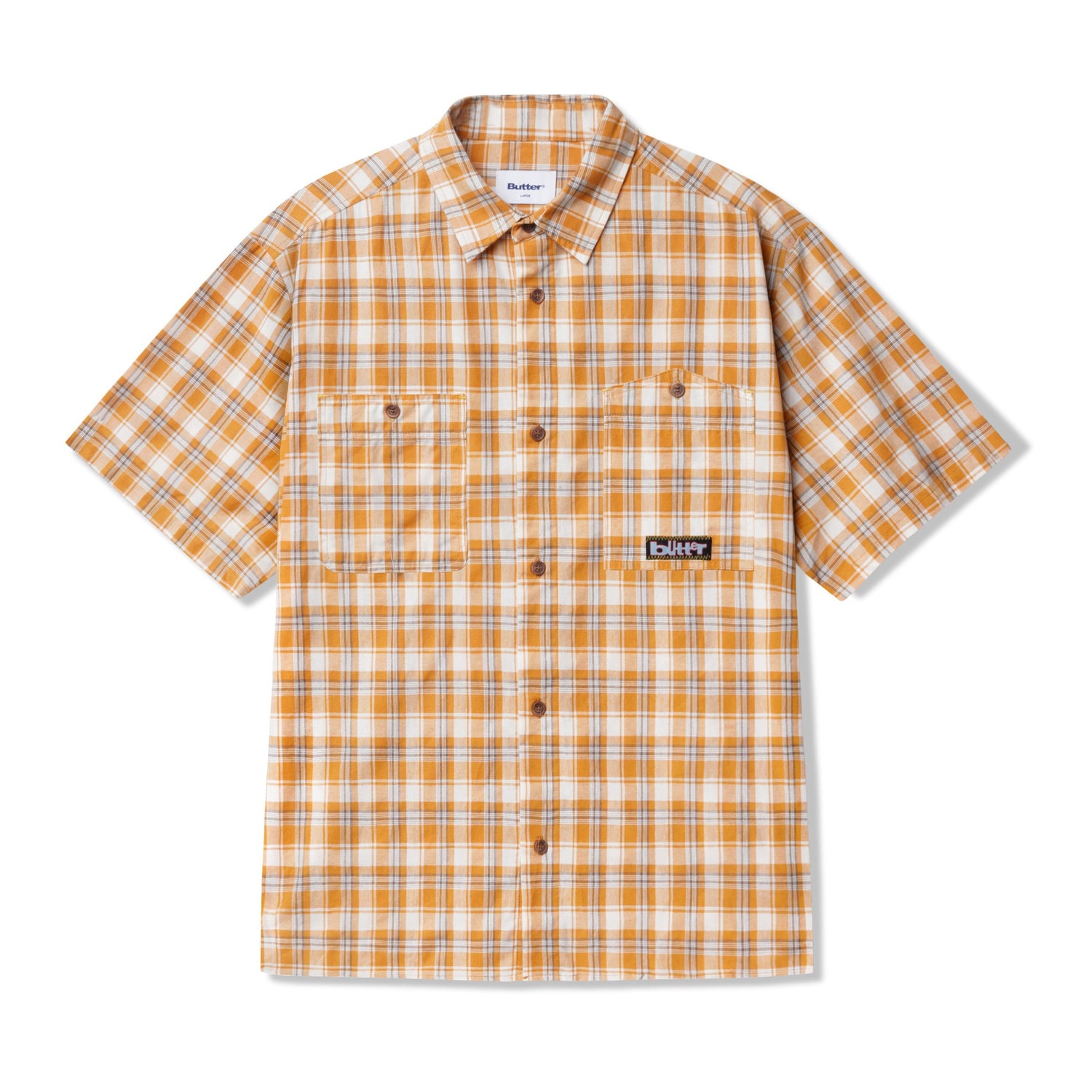 Asymmetrical S/S Shirt, Mustard